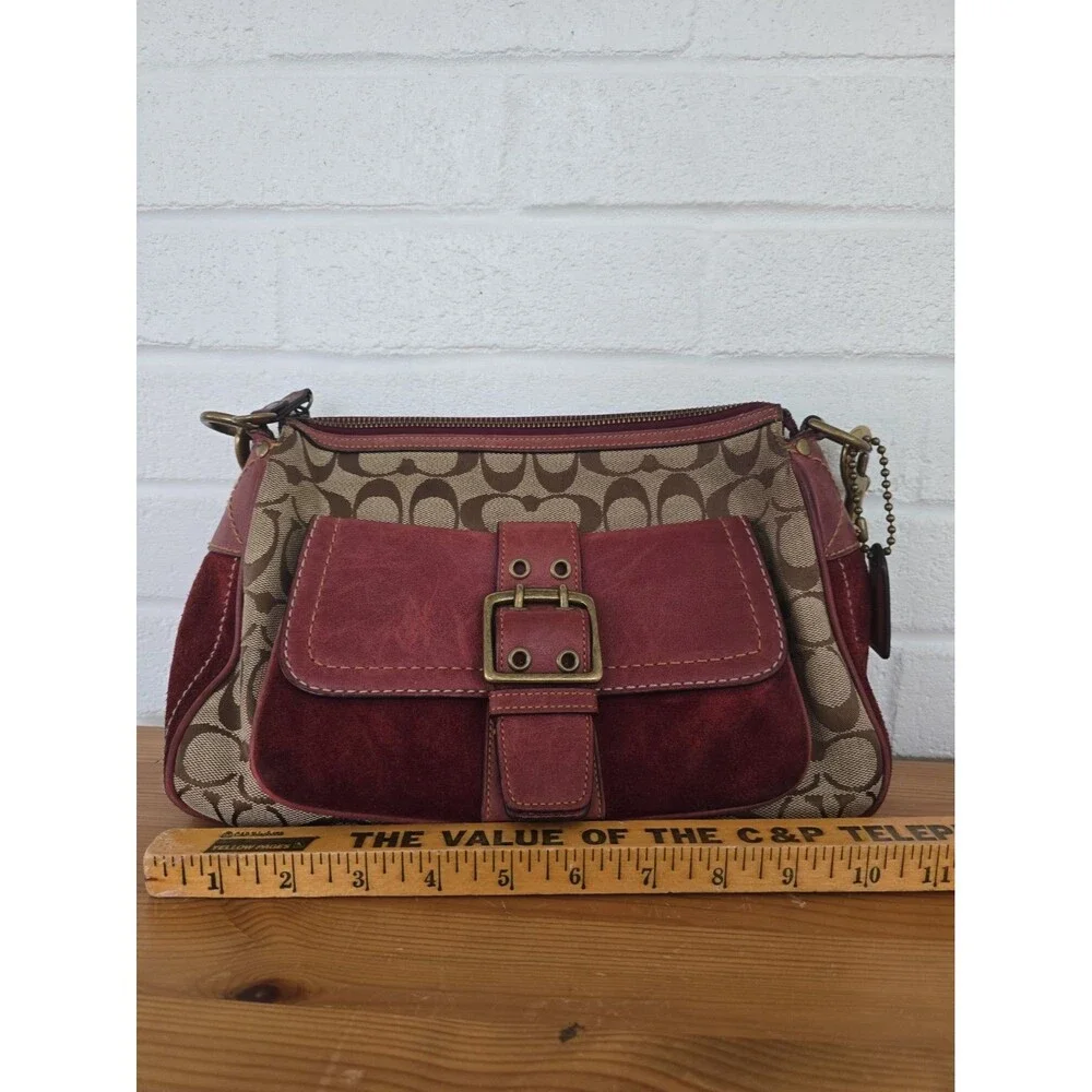 Coach Vintage Y2K Soho Signature Suede Shoulder Bag 7063 Special Edition  2004